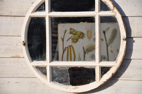 Reclaimed Round Window Mirror from Home Barn